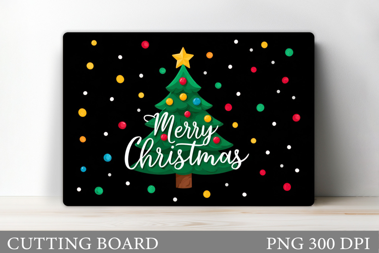 Christmas Tree Cutting Board Design. Kitchen Cutting Board