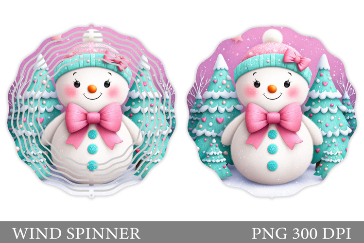 Christmas Wind Spinner. Cute Snowman Wind Spinner Design