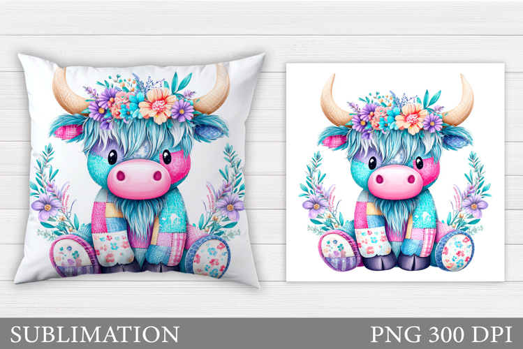 Cute Cow Pillow Design. Cow Sublimation
