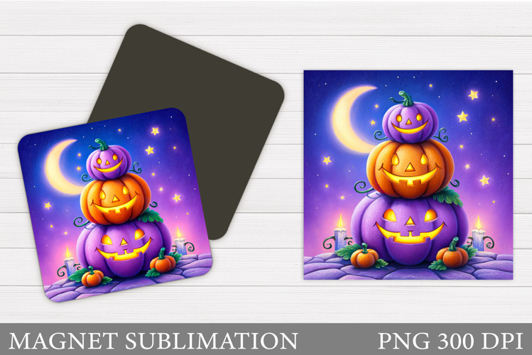 Halloween Pumpkin Magnet. Halloween Magnet Sublimation