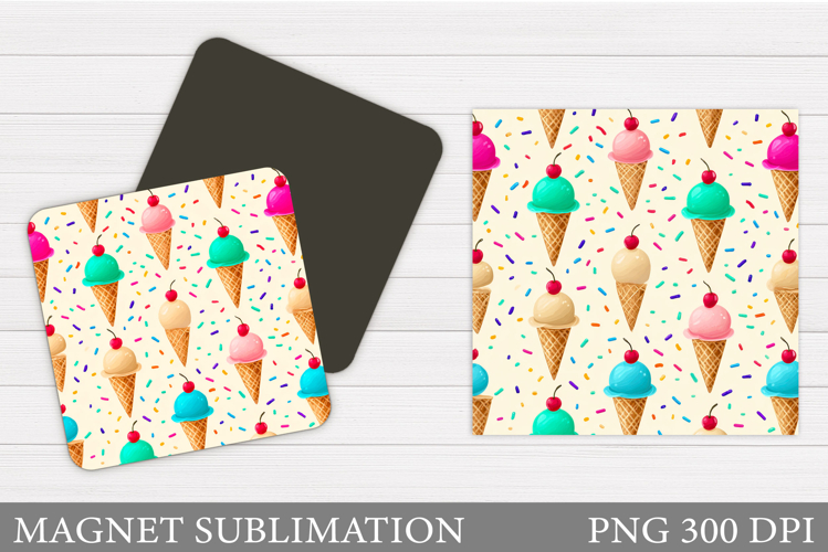Ice Cream Magnet Design. Ice Cream Sublimation
