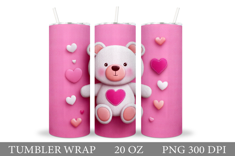 Valentines Bear Tumbler. Valentines Tumbler Design