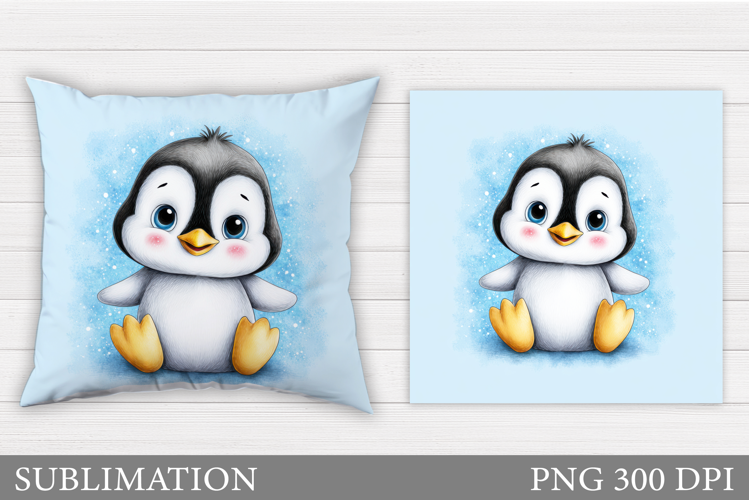 Christmas Penguin Pillow. Christmas Pillow Design