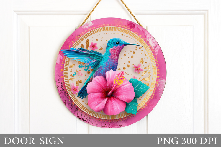 Hummingbird Door Sign Design. Hummingbird Sublimation