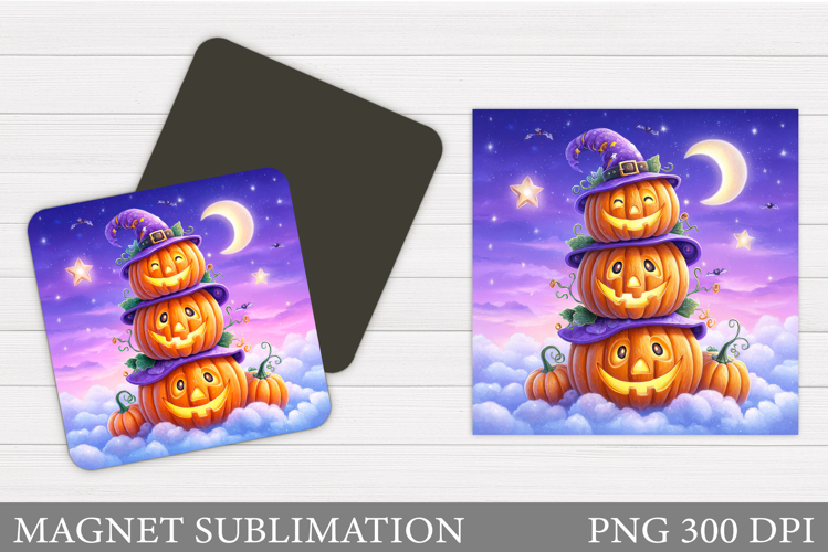 Halloween Pumpkin Magnet. Halloween Magnet Sublimation