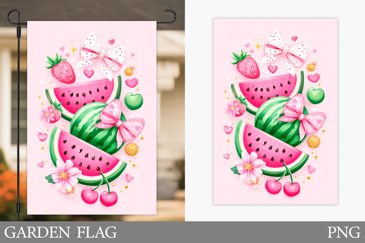 Watermelon Garden Flag. Summer Garden Flag Sublimation