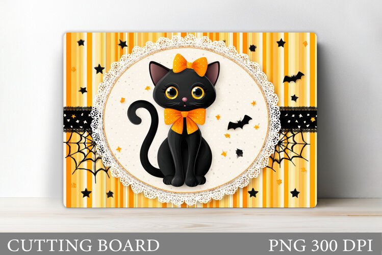 Halloween Cat Cutting Board. Halloween Cutting Board Design example image 1
