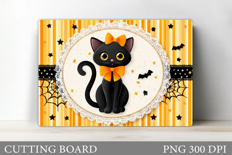 Halloween Cat Cutting Board. Halloween Cutting Board Design