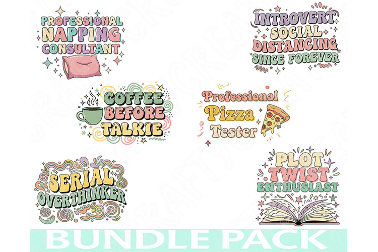 Serial Overthinker Png, Coffee Quote Png Bundle, Funny Png