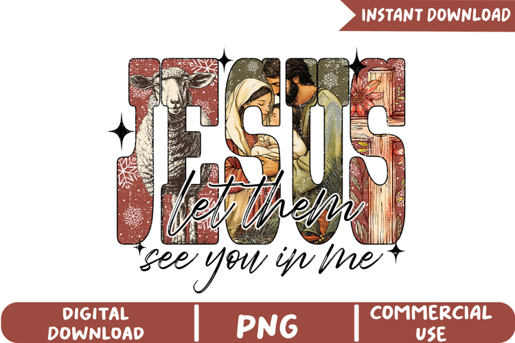 Christian Christmas Nativity Sublimation,Jesus Christmas Png