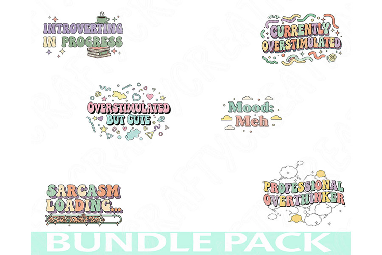 Viral Humor Png Bundle, Funny Internet Aesthetic Quotes