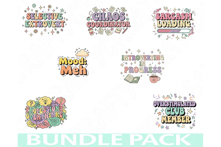 Quirky Humor Png Bundle, Funny Sayings Clipart, Sarcasm Png
