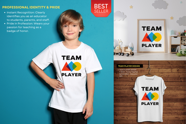 TEAM PLAYER Teacher Team Collaborative Educator Spirit Wear