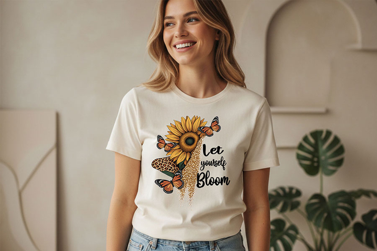Let Yourself Bloom Png, Sunflower Butterfly Png Positive Png