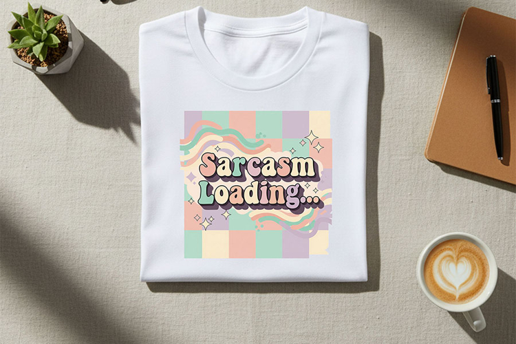Sarcasm Loading Png, Retro Pastel Funny Quote Clipart Png