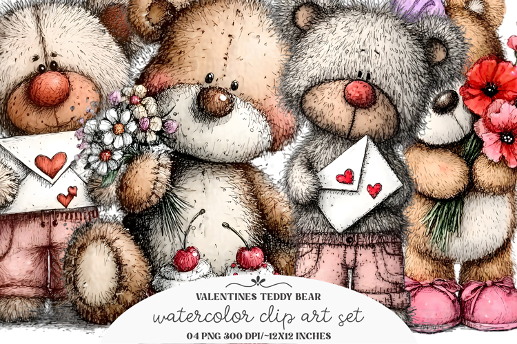 Valentines Teddy Bear Clipart