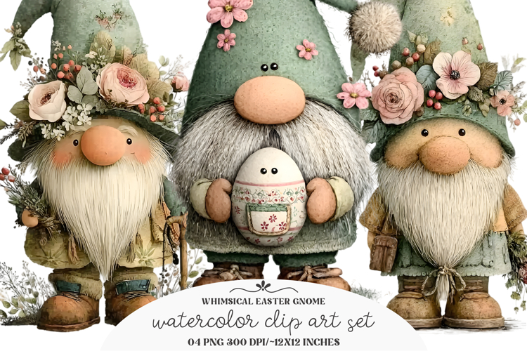 Easter Gnome Clipart