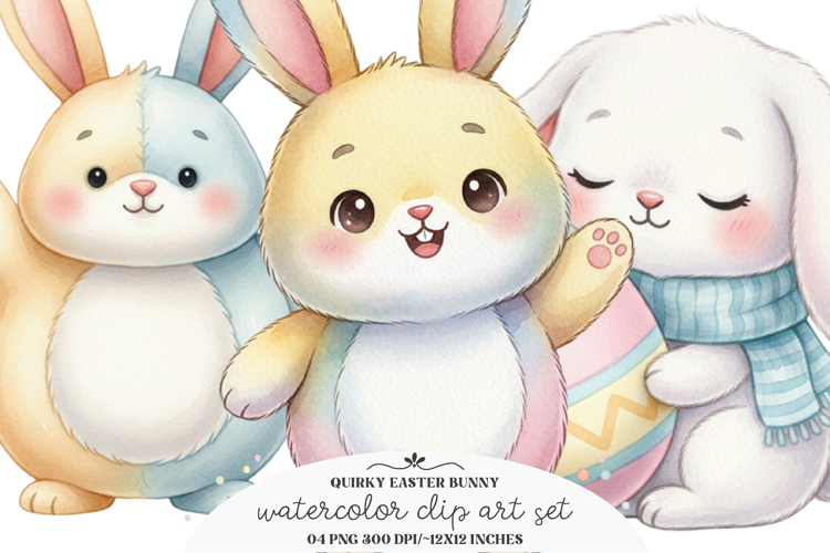 Cute Easter Bunny Clipart Image 15