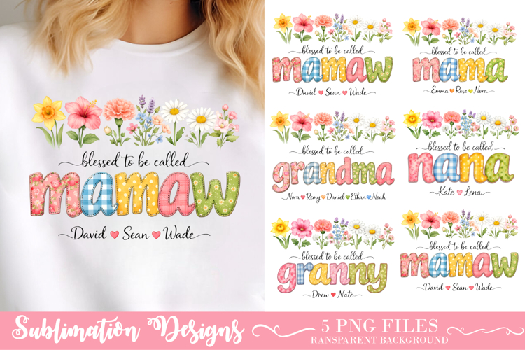 Grandmas Garden Sublimation , Watercolor Grandma PNG
