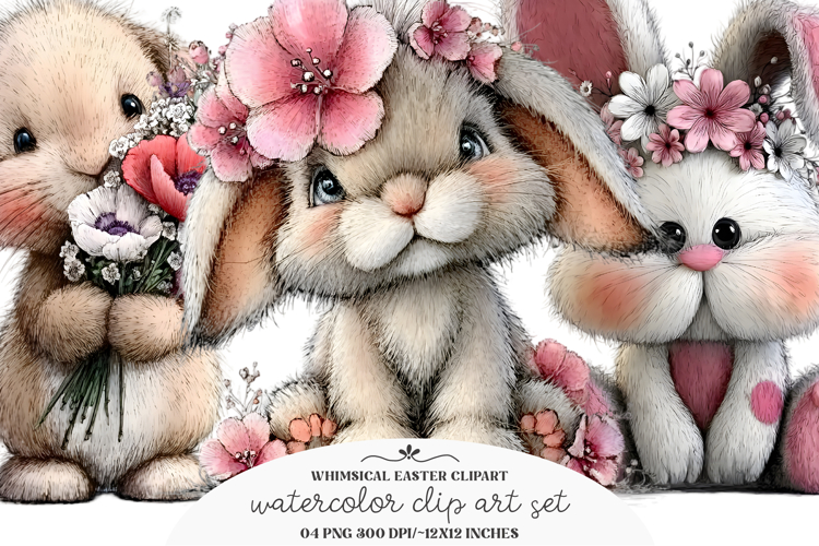 Whimsical Easter Animals Clipart