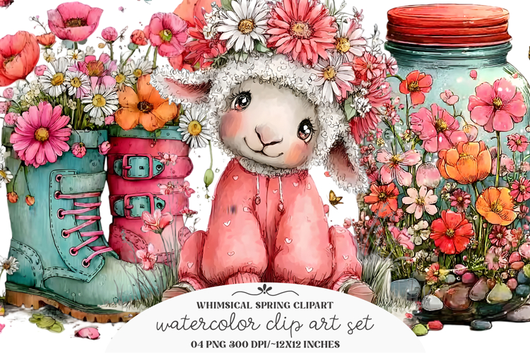 Whimsical Spring Clipart / Spring Png