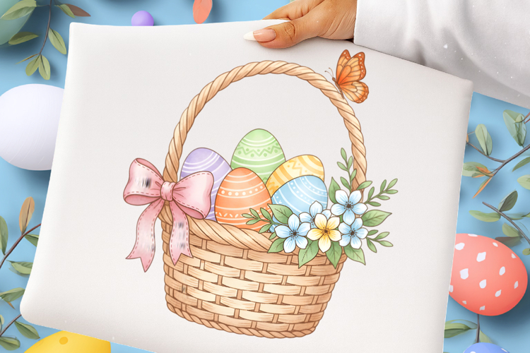 Easter Basket with Eggs