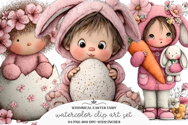 Whimsical Easter Fairy Clipart