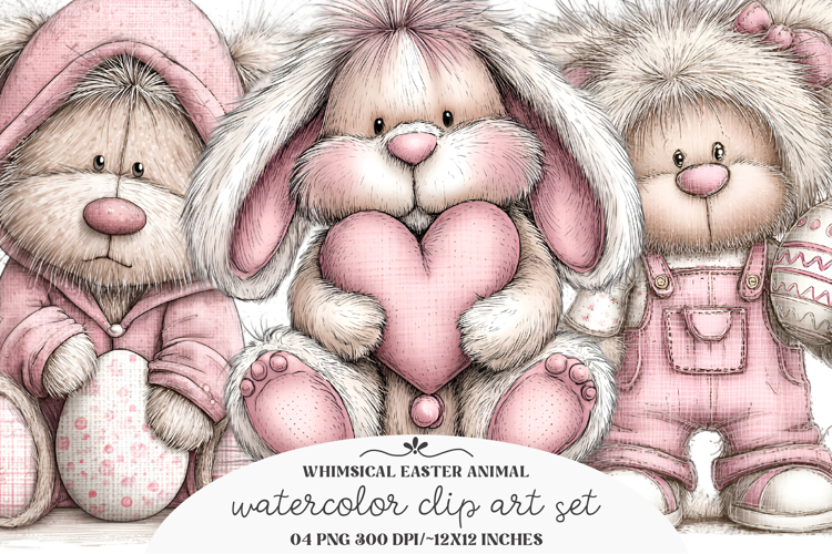 Whimsical Easter Animal Clipart