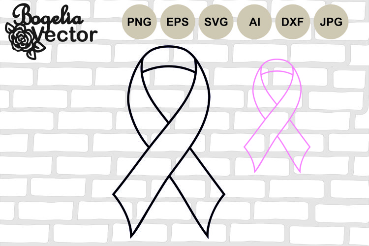 Awareness Ribbon Svg , Breast Cancer Ribbon Cut file
