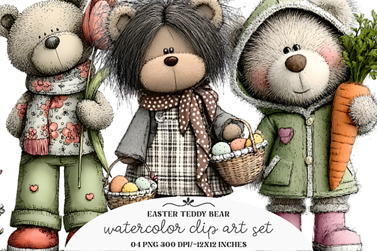Cute Teddy Bear Clipart Image 4