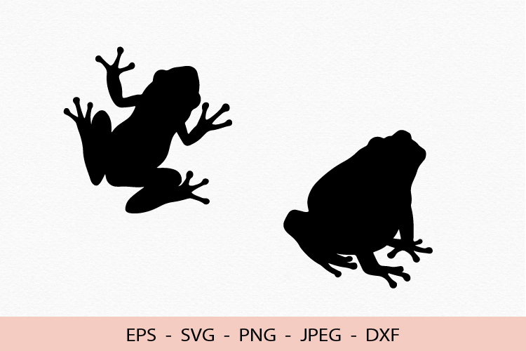 Frog SVG Toad Cricut File Silhouette Reptile DXF PNG