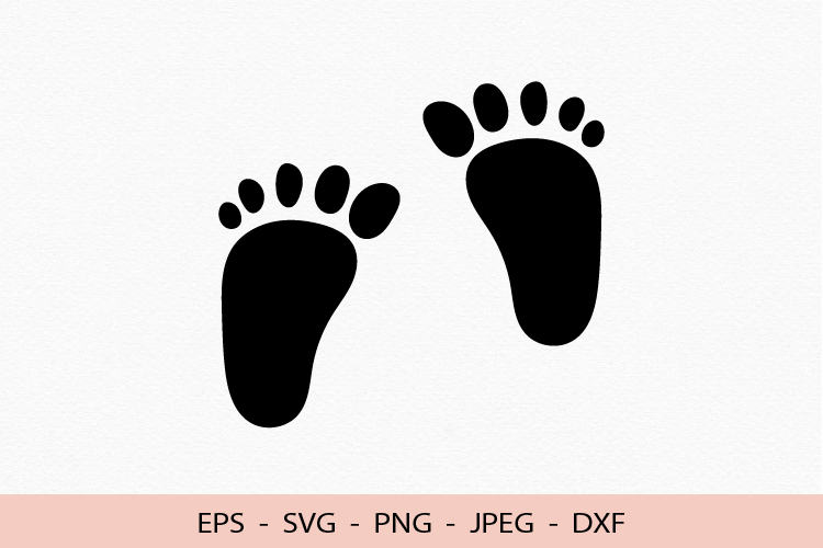 Footprint SVG Baby Mark For Cricut Cut file Cute Line Icon