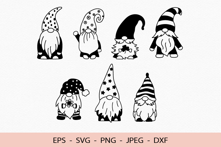 Garden Gnomes Svg Bundle Cute Gnome Clipart for Cricut