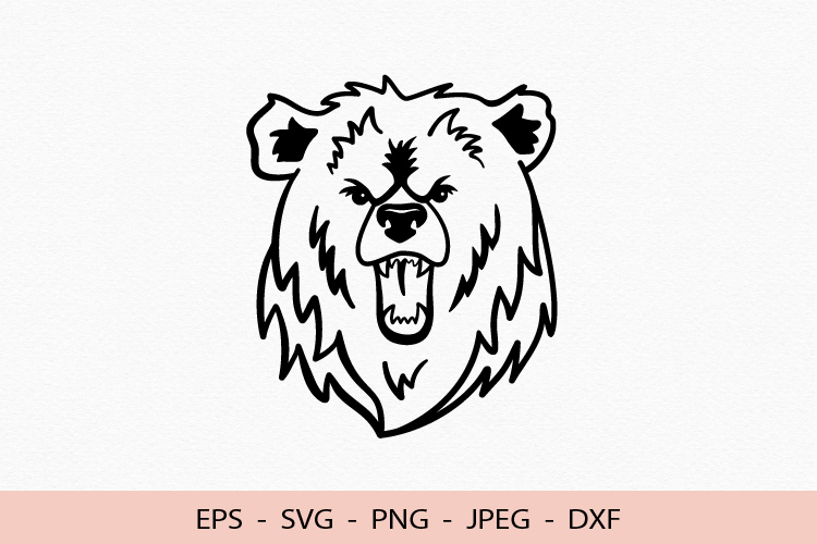 Bear Face Svg Image 12