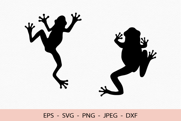 Frog SVG Toad Silhouette Reptile Cricut File Animal DXF PNG