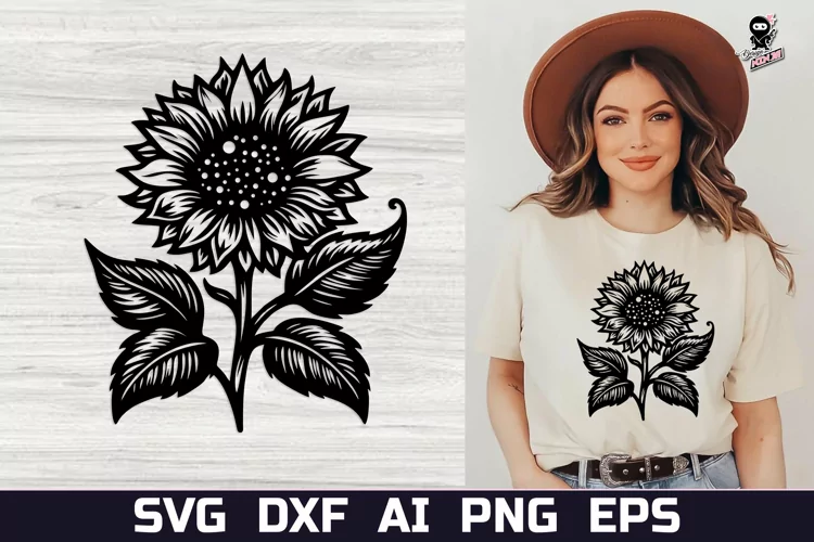 Sunflower SVG, Floral weeding Cut File