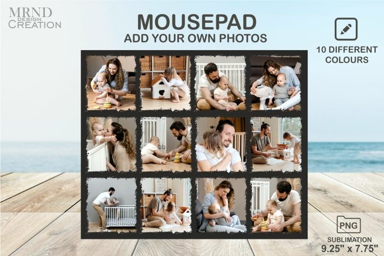 Photo Mouse pad for Sublimation | Photo Collage Mouse pad example image 1