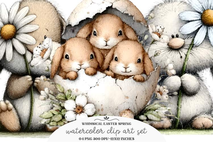 Whimsical Easter Spring Clipart