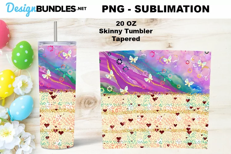 Easter Animal Print Alcohol Ink Tumbler Sublimation