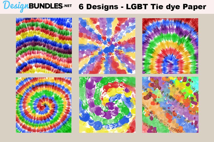 LGBT Tie Dye Digital Paper