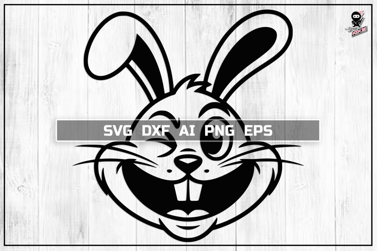 Silly Bunny SVG, Cute Baby animal Cut file