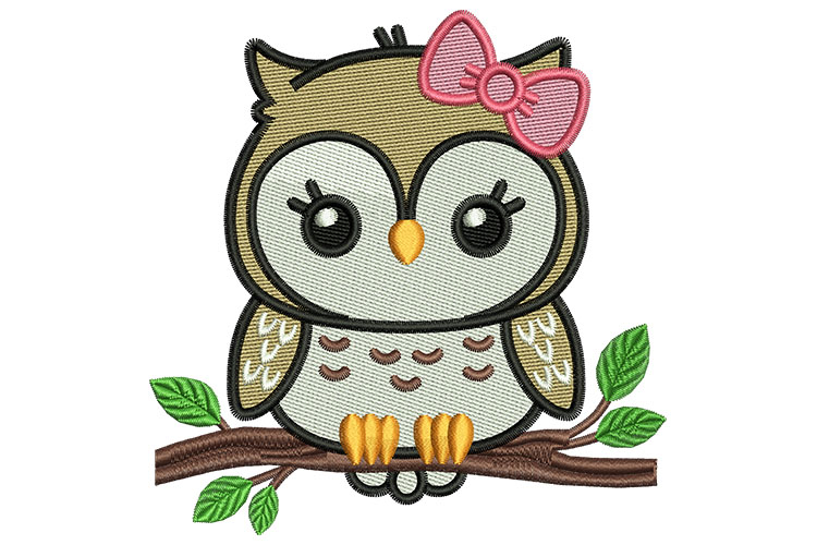 Cute Owl Embroidery Design Machine Embroidery File