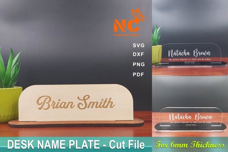Desk Name Plate SVG