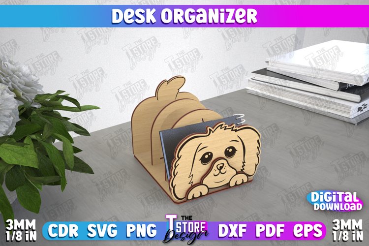 Desk Organizer | Dog Shape | Supplies Organizer | CNC File