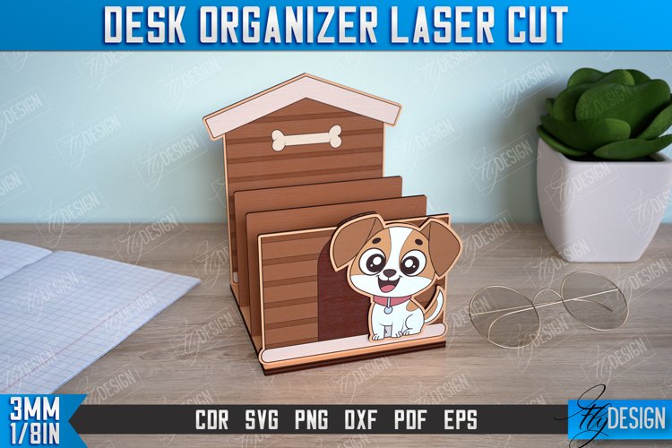 Desk Organizer| Puppy | Supplies Organizer |Notebook Holder