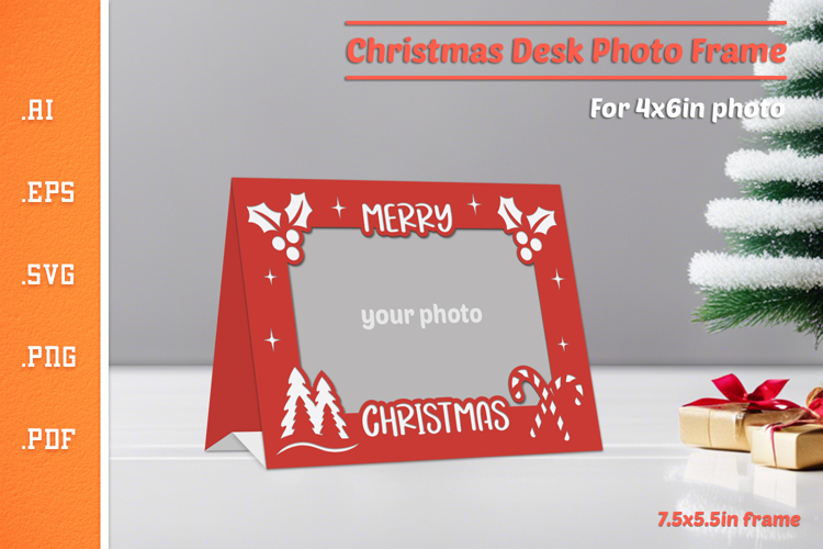 Christmas Photo Frame - Paper Cut SVG 1