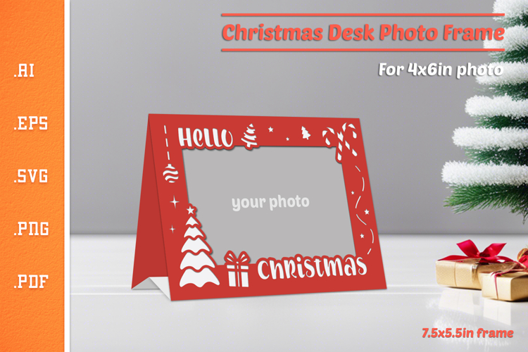 Christmas Photo Frame - Paper Cut SVG 6