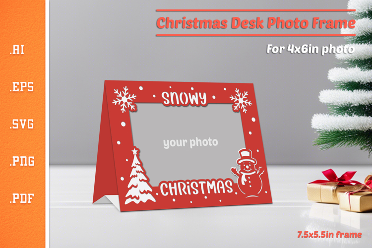 Christmas Photo Frame - Paper Cut SVG 7