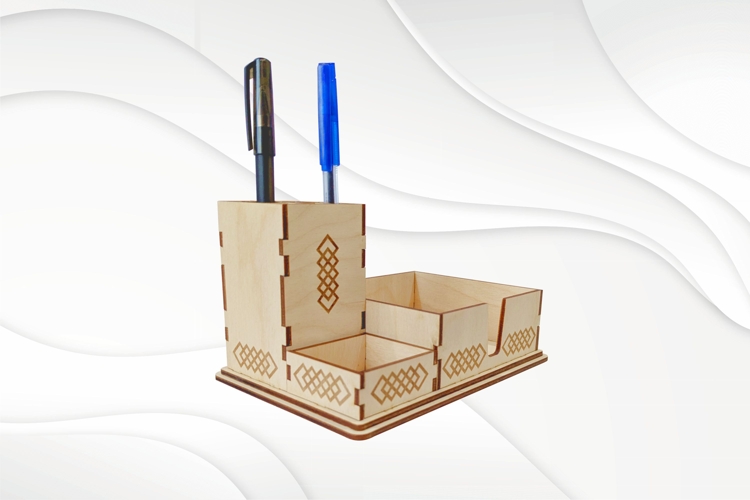 Gift desk organizer, laser cut files, office accessory