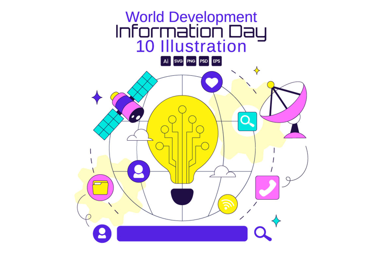 10 World Development Information Day Illustration